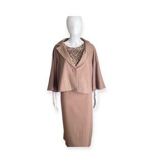 Spiegel Taupe Skirt Suit VTG Size 16